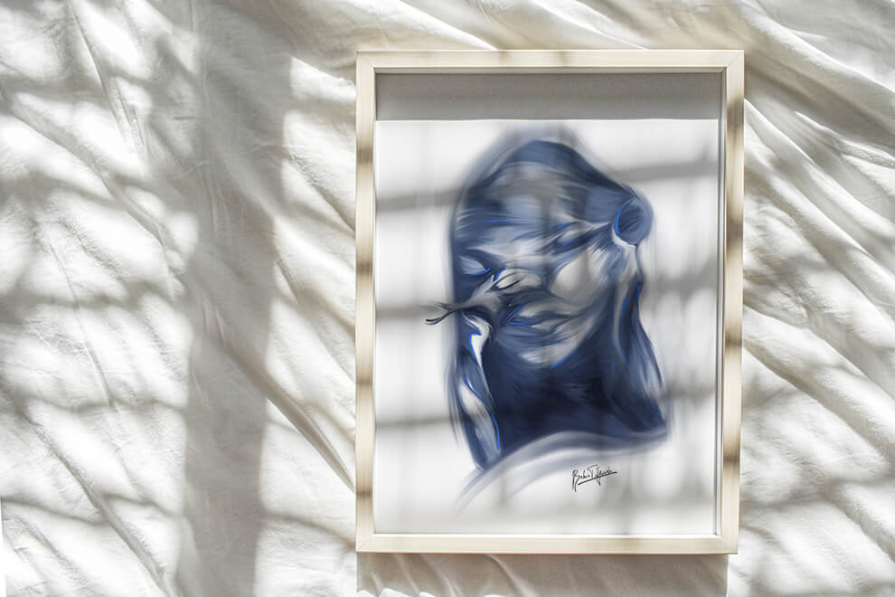Abstract 3D ultrasound art print – Pregnancy OBGYN art-Fertility art-Obstetrician Gynecologist gift
