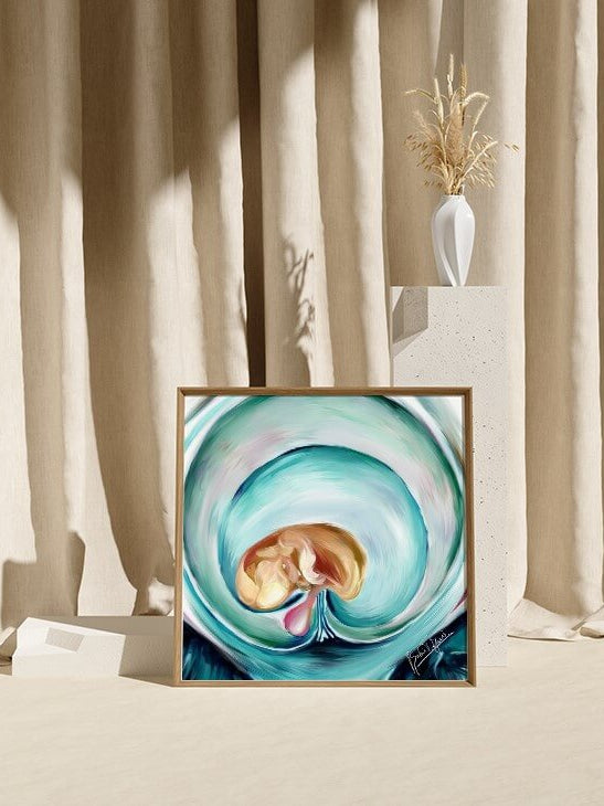 Abstract fetus extraembryonic membranes art print- Pregnancy art-OBGYN painting-Obstetrician gift-Gynecologist gift