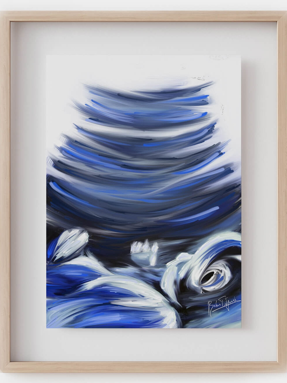 Abstract baby ultrasound art print –Baby memorial gift-fetus art-Pregnancy painting-Obstetrician Gynecologist gift