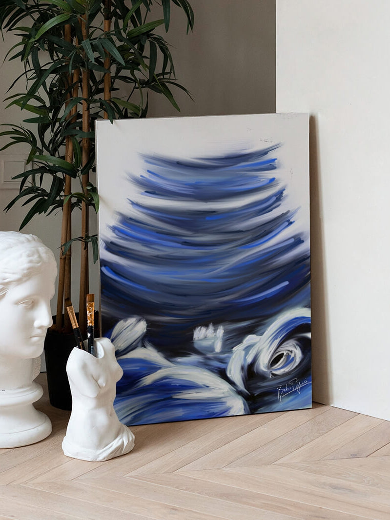 Abstract baby ultrasound art print –Baby memorial gift-fetus art-Pregnancy painting-Obstetrician Gynecologist gift