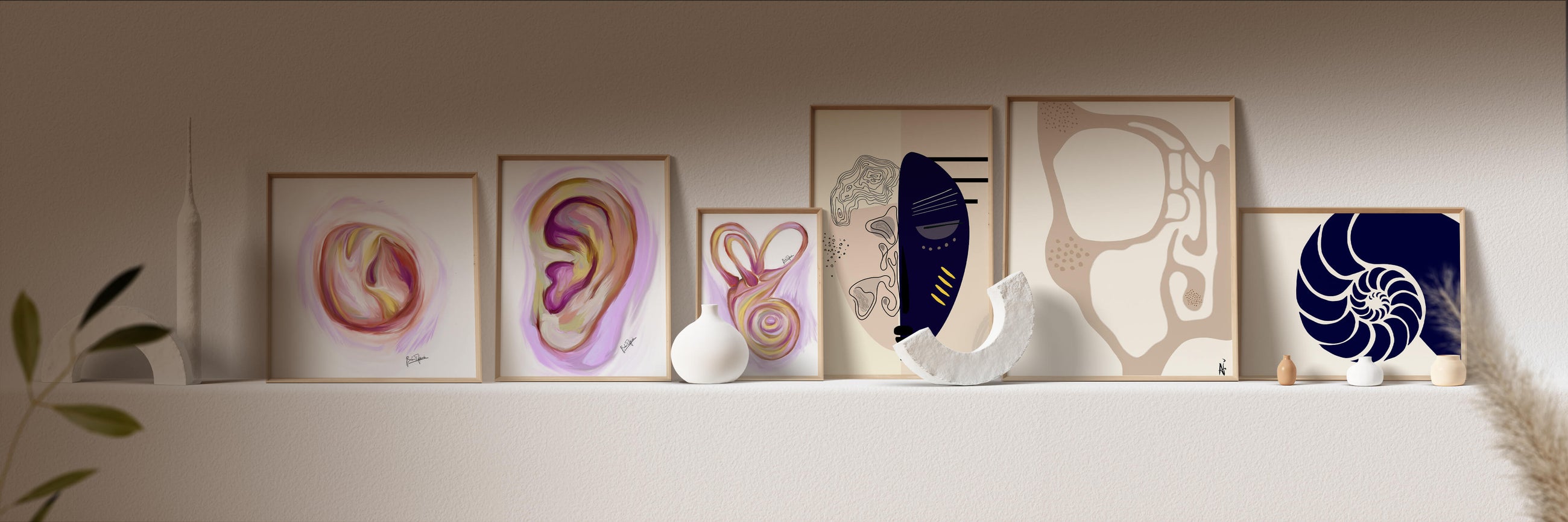 ENT clinic decor- ear anatomy art