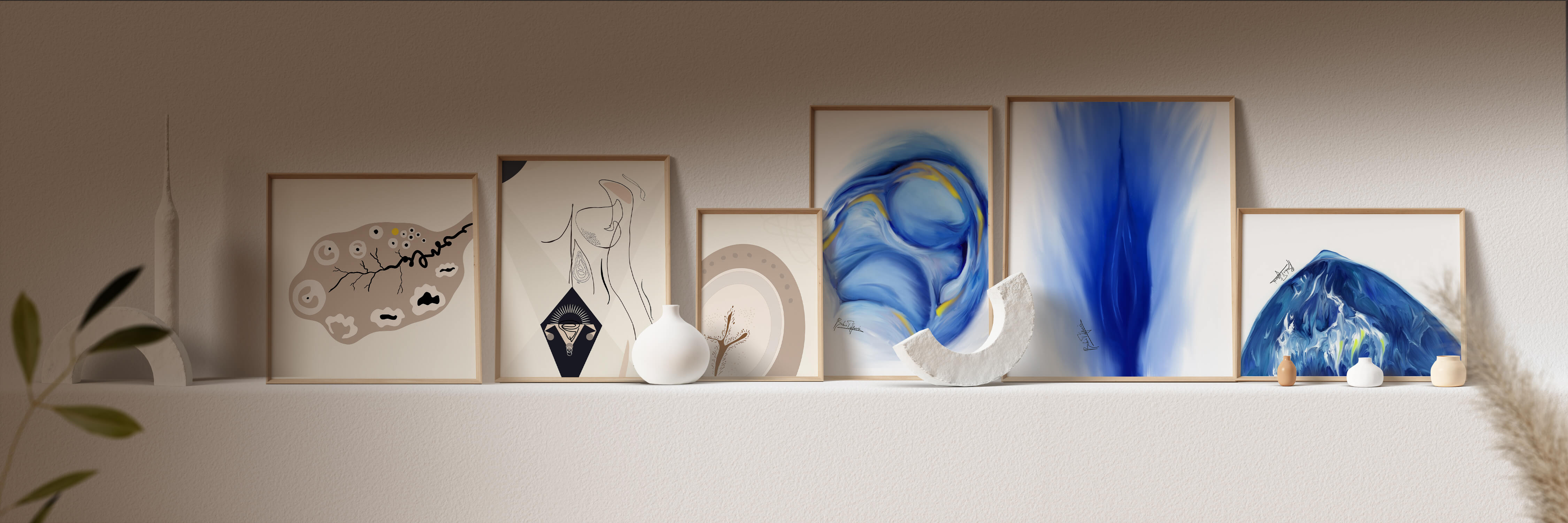 OBGYN art | uterus and breast anatomy art