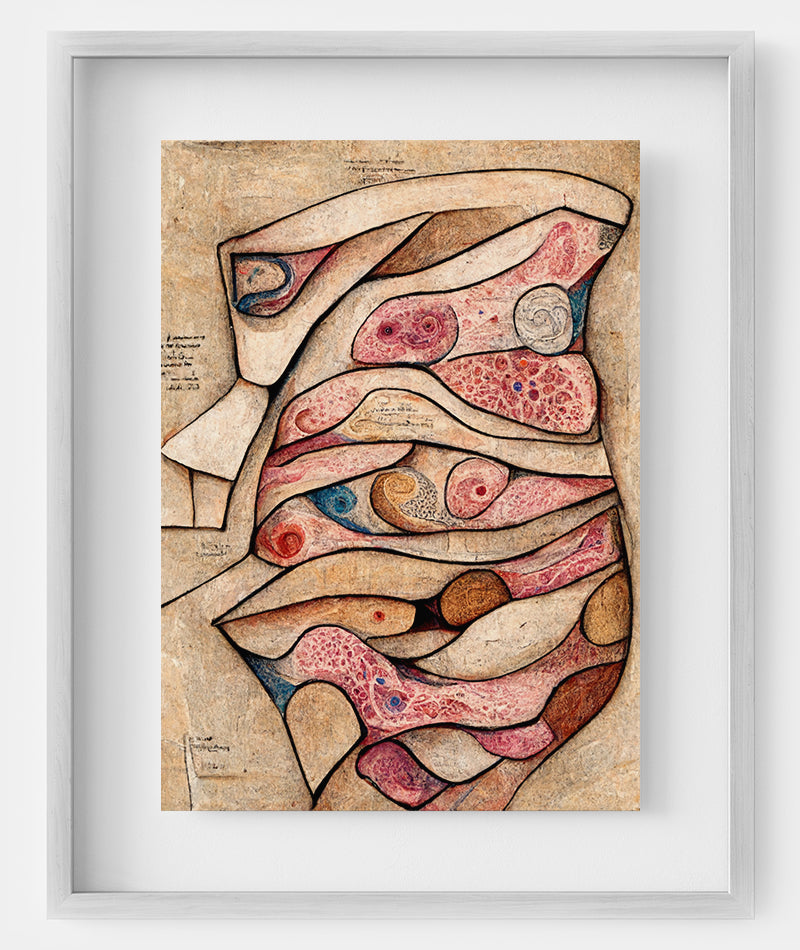 ermatology Wall Decor - Aesthetic skin histology art print, perfect for adding visual interest to dermatology clinics or offices.