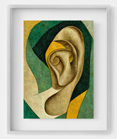 Medical Artwork - Ear Anatomy Poster for Otolaryngology Clinic Decor