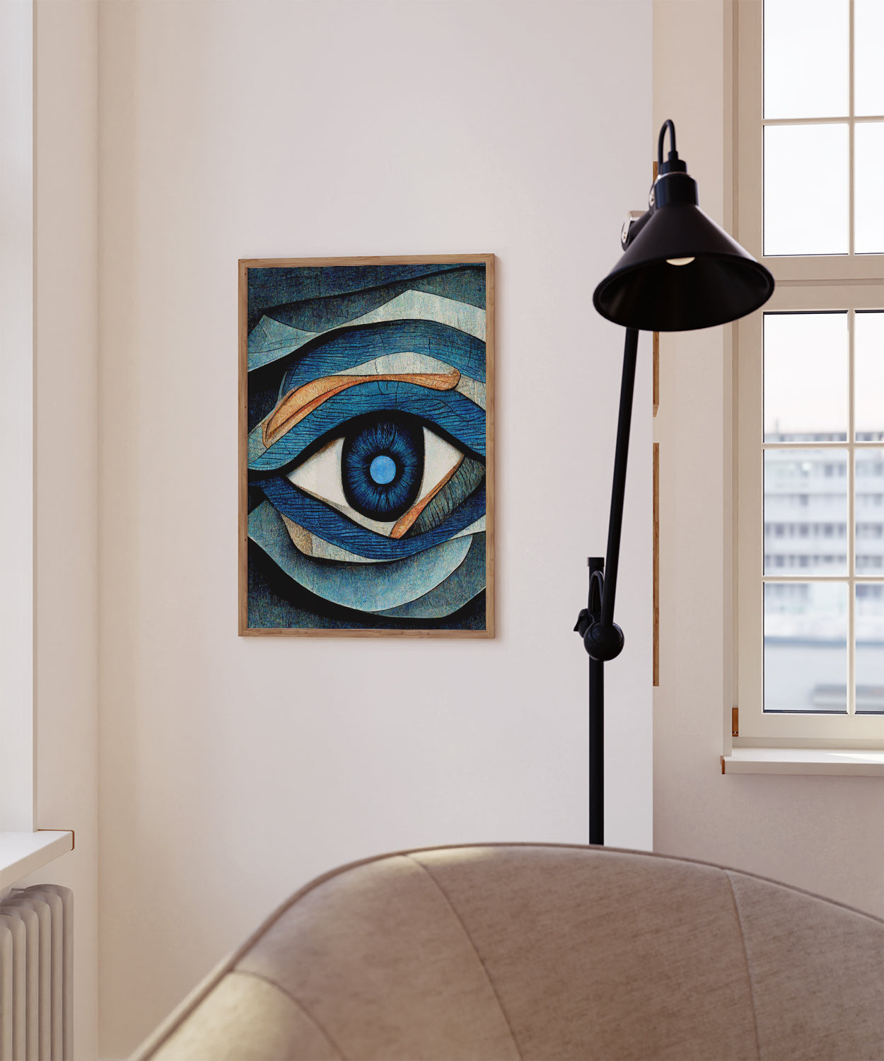 Ophthalmology Clinic Decor - Eye anatomy art as a decorative element for ophthalmology clinics or medical spaces.