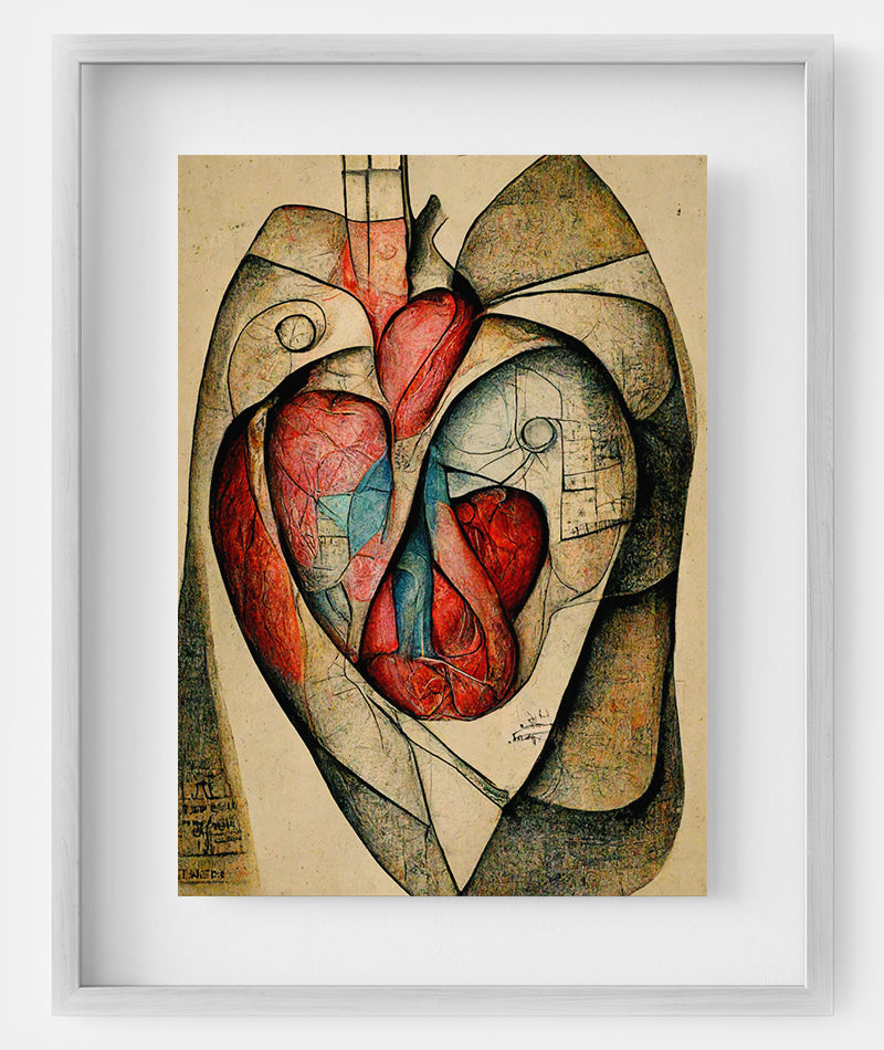 Abstract Human Heart Paintings