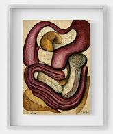 Intestines Anatomy Art Print - A visually striking representation of digestive anatomy, ideal for gastroenterologist clinic decoration and creating a professional atmosphere.