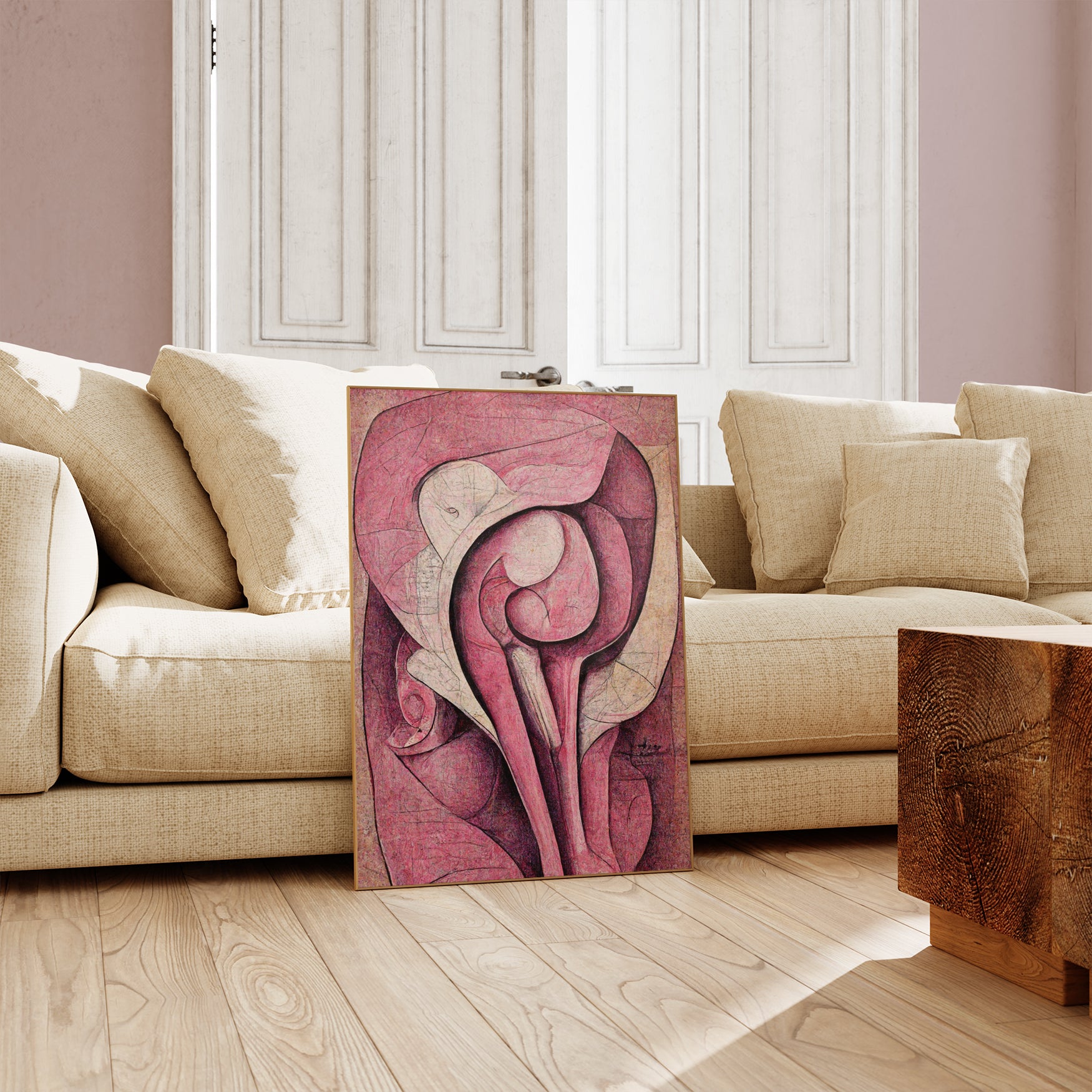 Medical Artwork for Gynecologists - Unique and informative decor showcasing the female reproductive system.