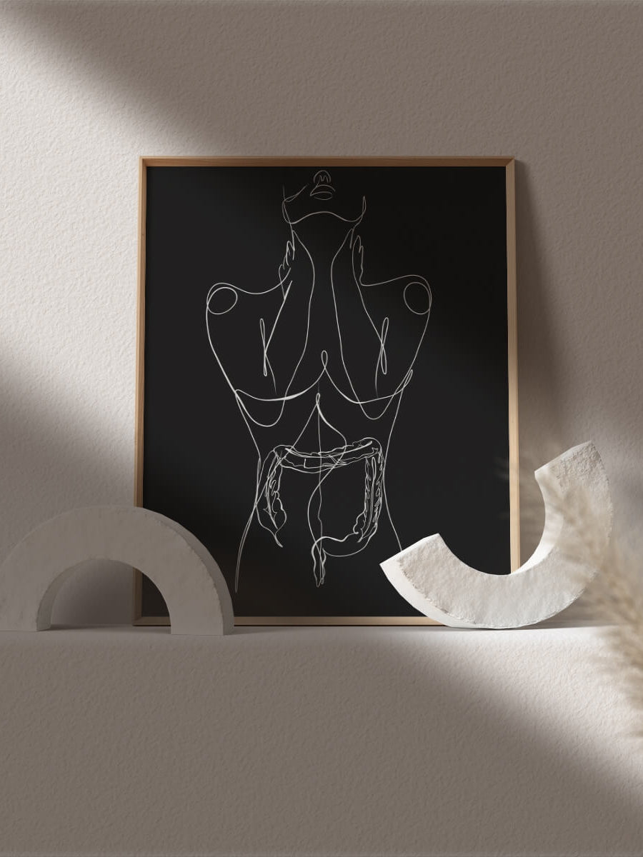 Colon Printable line art -digital medical art-General surgeon gift-gastroenterologist gift-downloadable anatomy art-Medical graduation gift