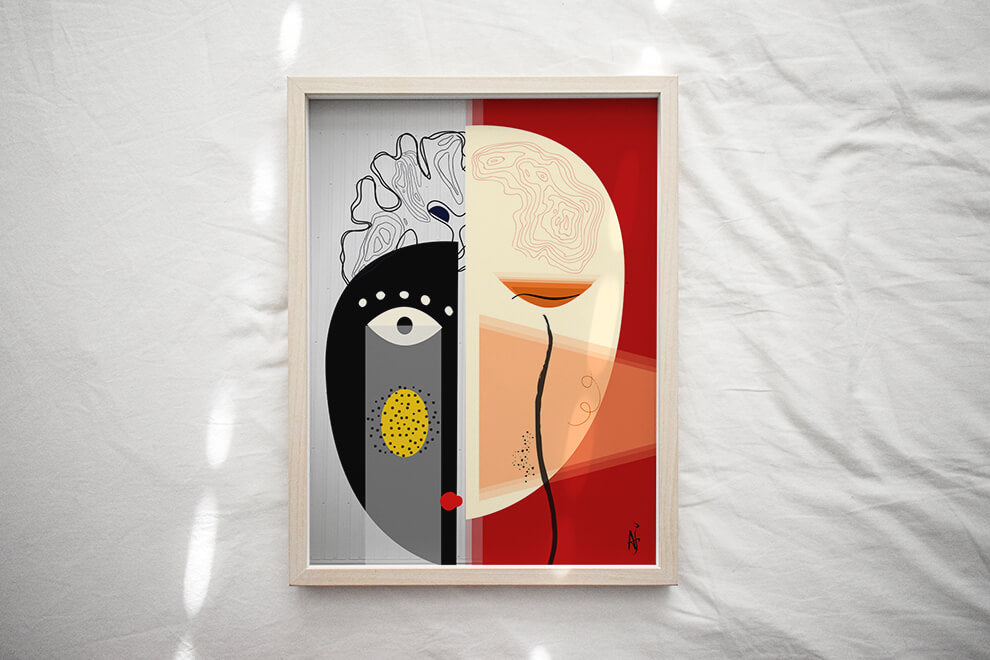 brain anatomy modern art print-Bauhaus poster-Geometric art-abstract wall art-minimalist art-German modernism-neurologist neurosurgeon gift
