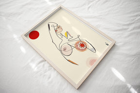 Breast line art print