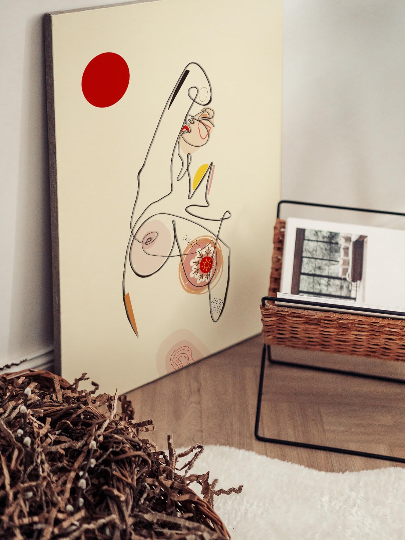 Breast line art print-Female minimalist art-Mammary gland anatomy artwork -abstract Boho art-obstetrics art-OBGYN plastic surgeon gift
