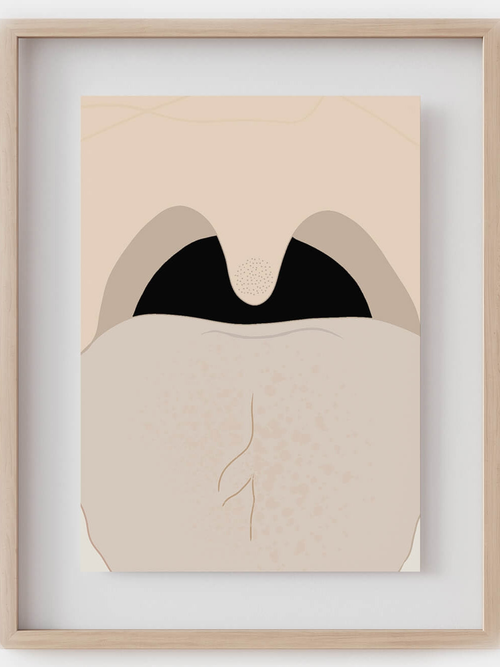 Buccal cavity anatomy art print-oral anatomy art- abstract minimalist art- ENT office decor-otolaryngologist gift