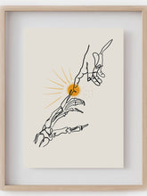 Creation of Adam line art-hand bones minimalist art print-skeletal hand-medical orthopedic art-Orthopedic surgeon gift-Medical student gift