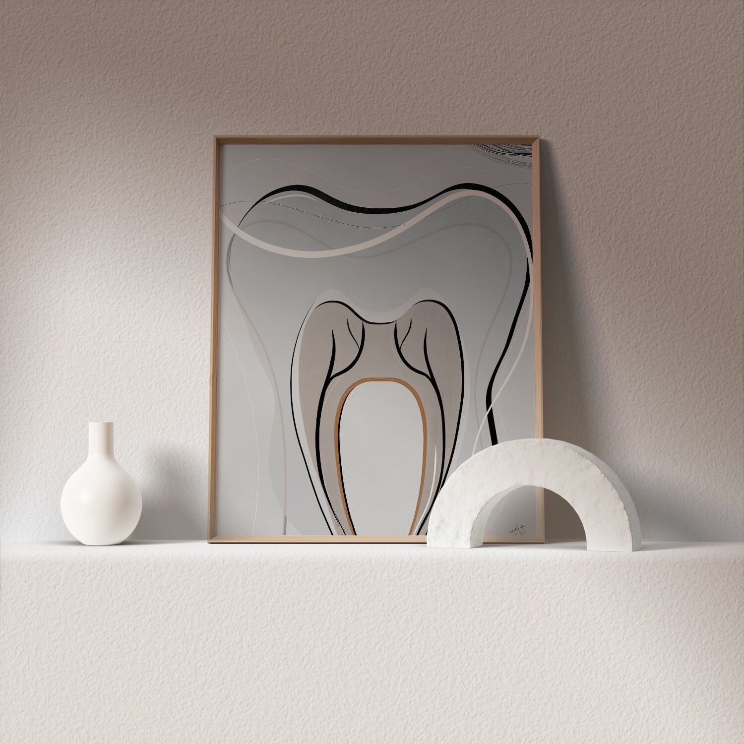 Tooth modern art