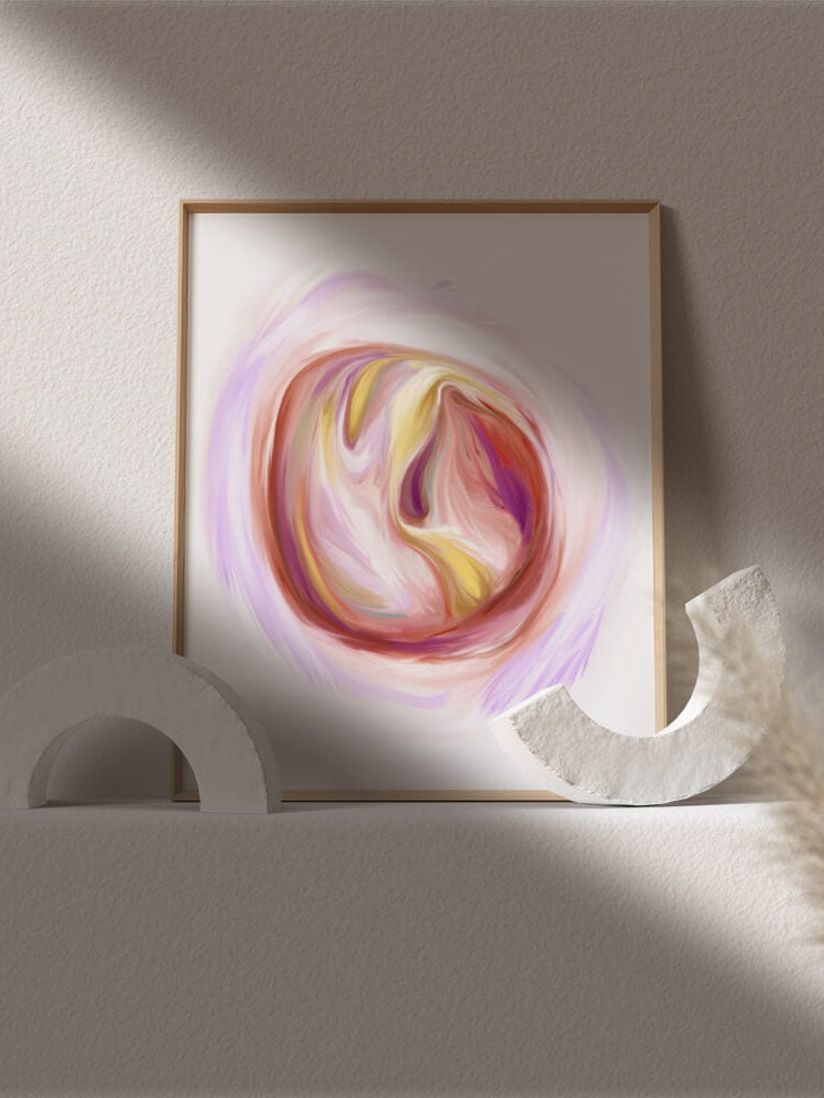 abstract eardrum art print - ear anatomy-Audiology art-ENT art-Otolaryngologist gift
