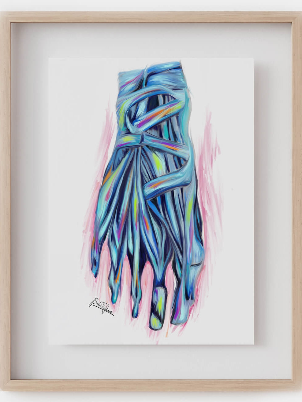 Abstract Podiatry art print-feet anatomy artwork-musculoskeletal drawing-Fett muscles bones painting-Orthopedic surgeon podiatrist gift