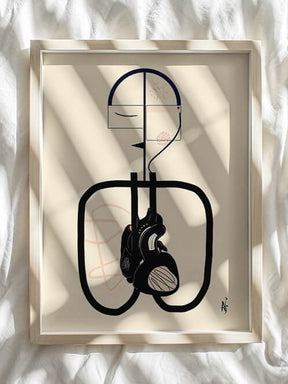 heart anatomy art print-minimalist boho heart print-cardiologist cardiothoracic surgeon gift-cardiology art -anatomical heart-surgery art