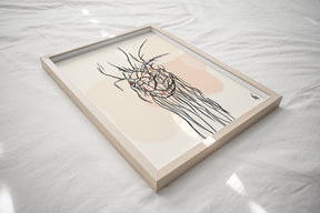 one line heart anatomy art print-modern art- cardiologist cardiothoracic surgeon gift- anatomical heart art-cardiovascular minimal wall art