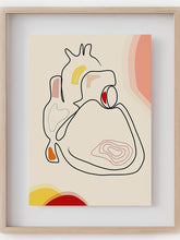 anatomical boho heart abstract minimalist art medic -cardiologist cardiothoracic surgeon gift-al gift-medical wall art-medical student gift