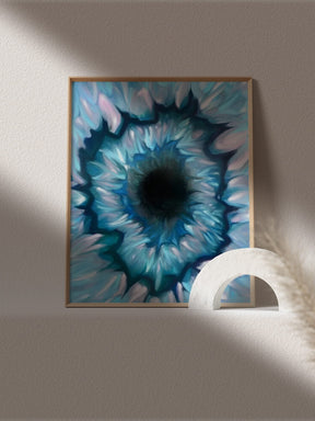 Constricted iris anatomy art print– Optometrist ophthalmologist gift- Abstract eye painting-Human anatomy art-Eye surgery art
