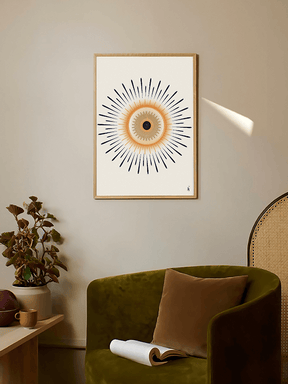 sun boho minimalist abstract art-modern art decor-iris eye anatomy-ophthalmologist optometrist gift-Abstract eye anatomy art print