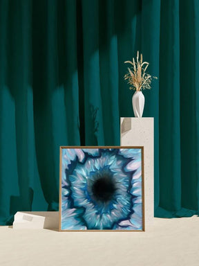 Constricted iris anatomy art print– Optometrist ophthalmologist gift- Abstract eye painting-Human anatomy art-Eye surgery art