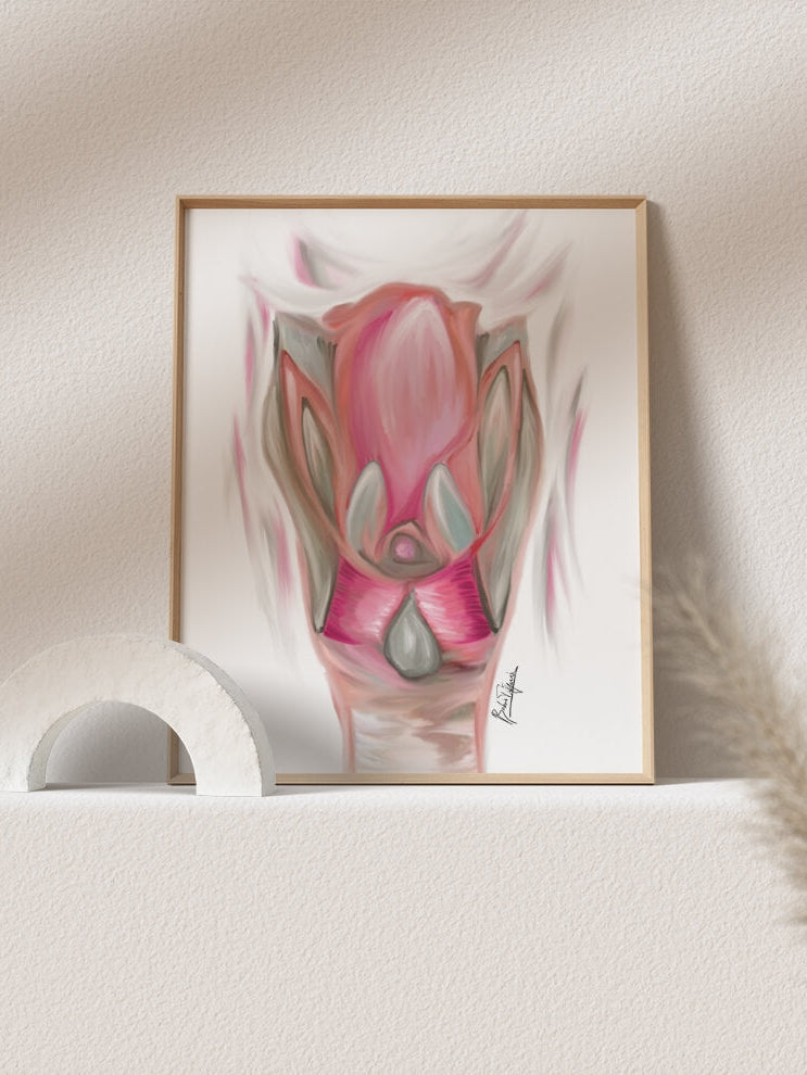 abstract larynx art print-larynx anatomy art-laryngology art - ENT office decor-laryngologist gift-pulmonology art
