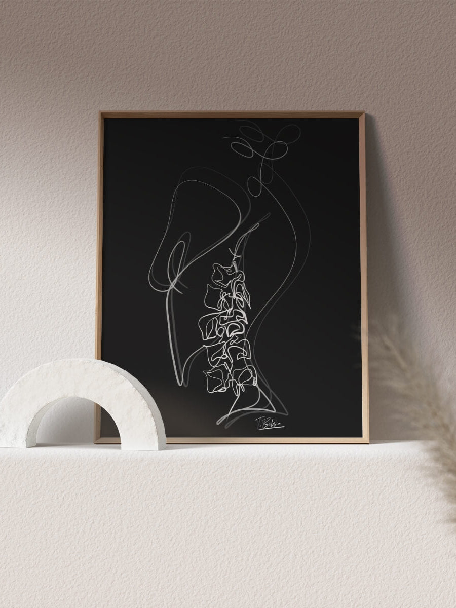 Spine Printable line art-Orthopedist gift-Chiropractic gift-Spine art-downloadable anatomy art-digital medical art-Medical graduation gift