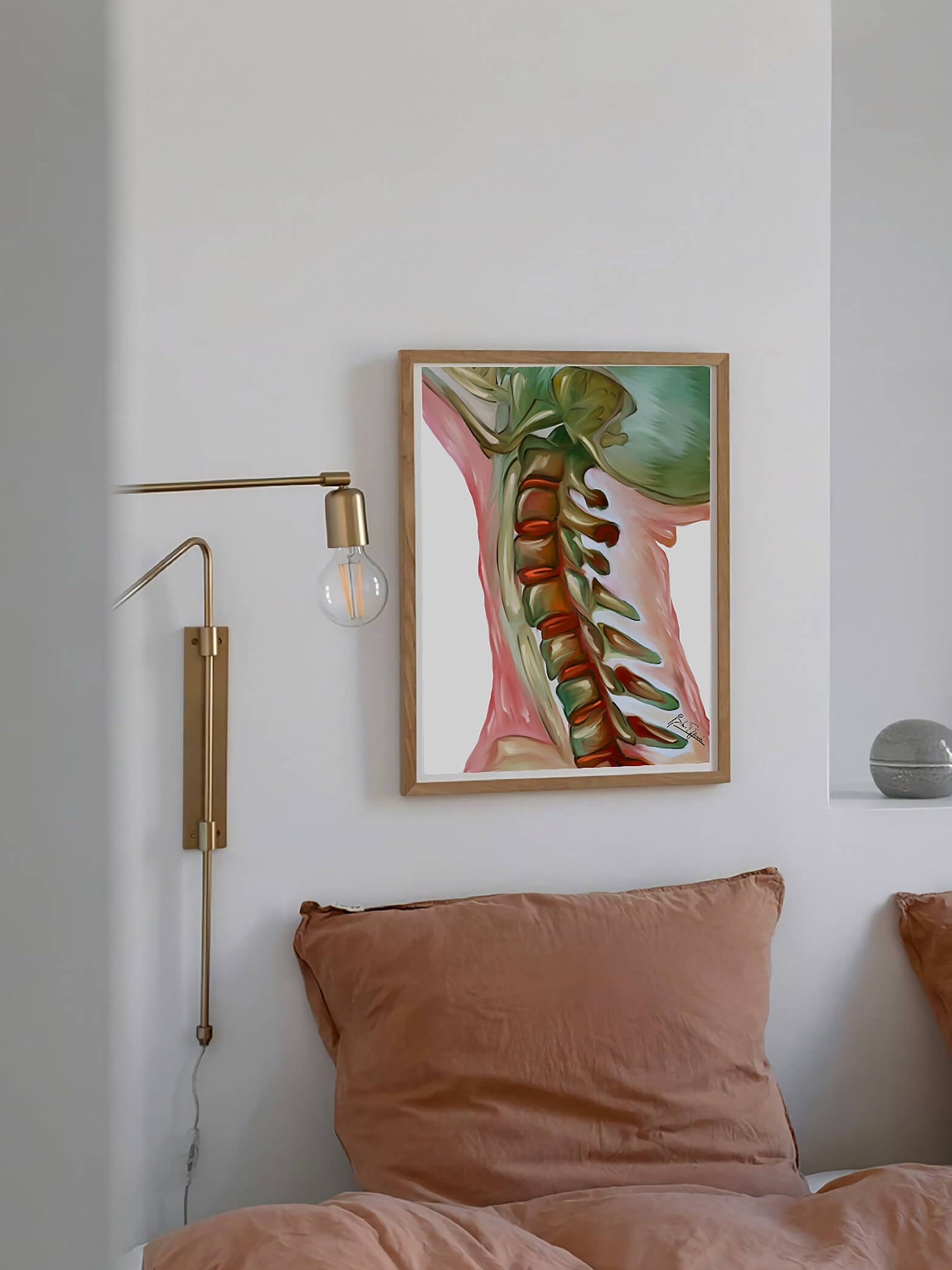 Abstract cervical spine art print- Vertebrae art- Chiropractic wall art-Spine surgery art-Chiropractor Orthopedic surgeon gift