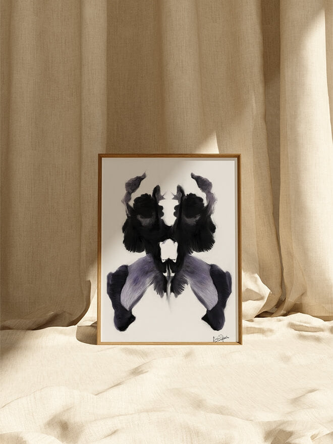 Abstract Rorschach test oil painting –psychology art-psychiatrist gift-brain health art-Anatomy abstract artwork-Medical art print