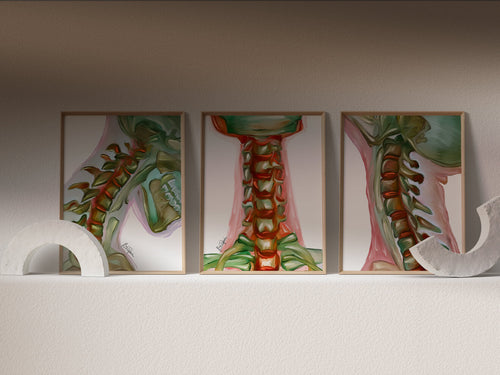 Abstract spine anatomy art | spine surgeon gift