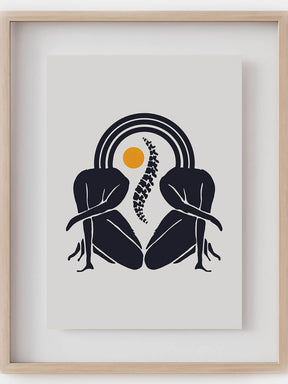Boho spine art print-abstract artwork-Chiropractor gift-chiropractic minimalist art-medical student gift