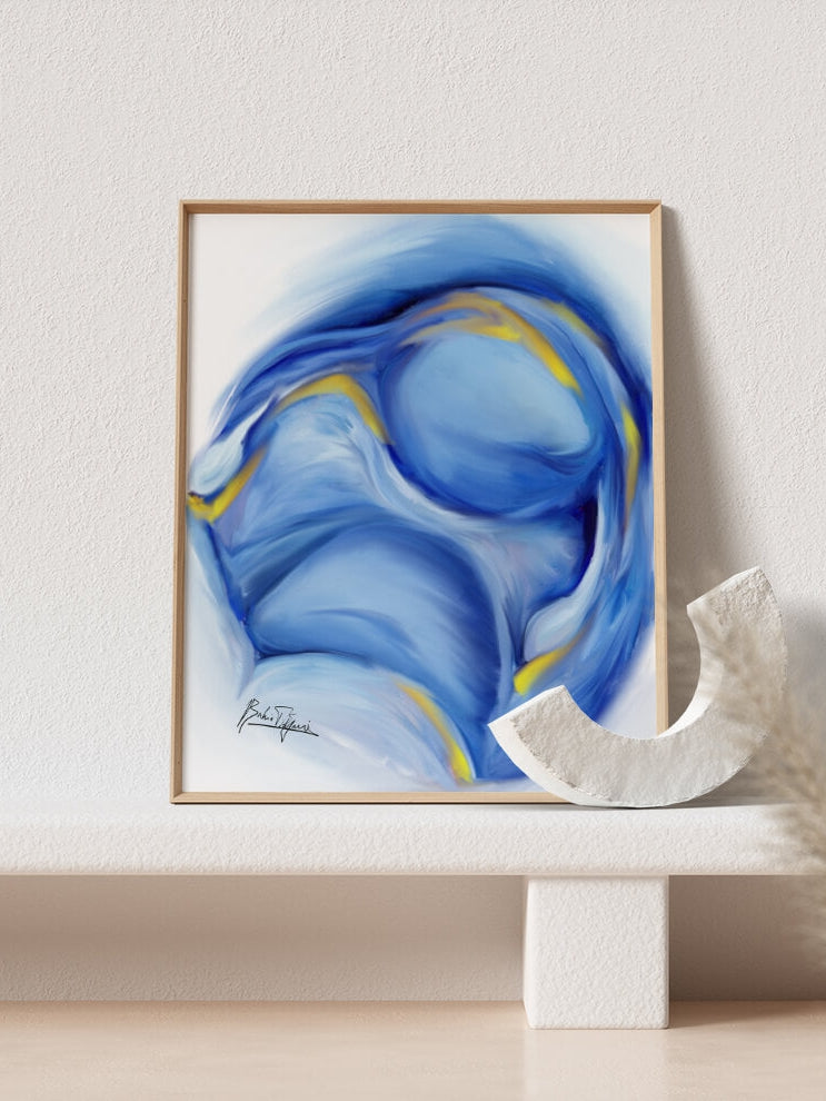Abstract uterus anatomy art print-Ovaries anatomy art– Female reproductive system art-OBGYN gift- Gynecologist Obstetrician gift-Medical art